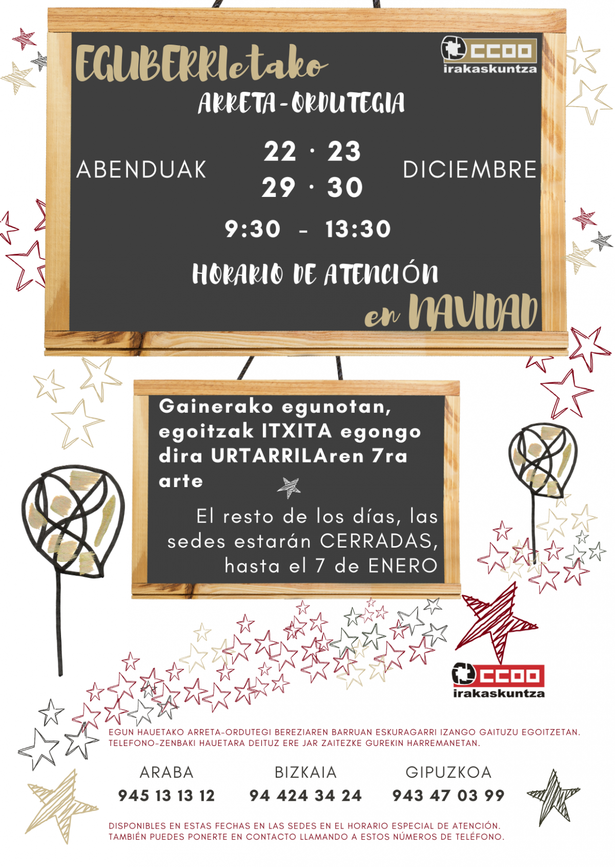 2025-2026 EGUBERRIETAKO ARRETA-ORDUTEGIA