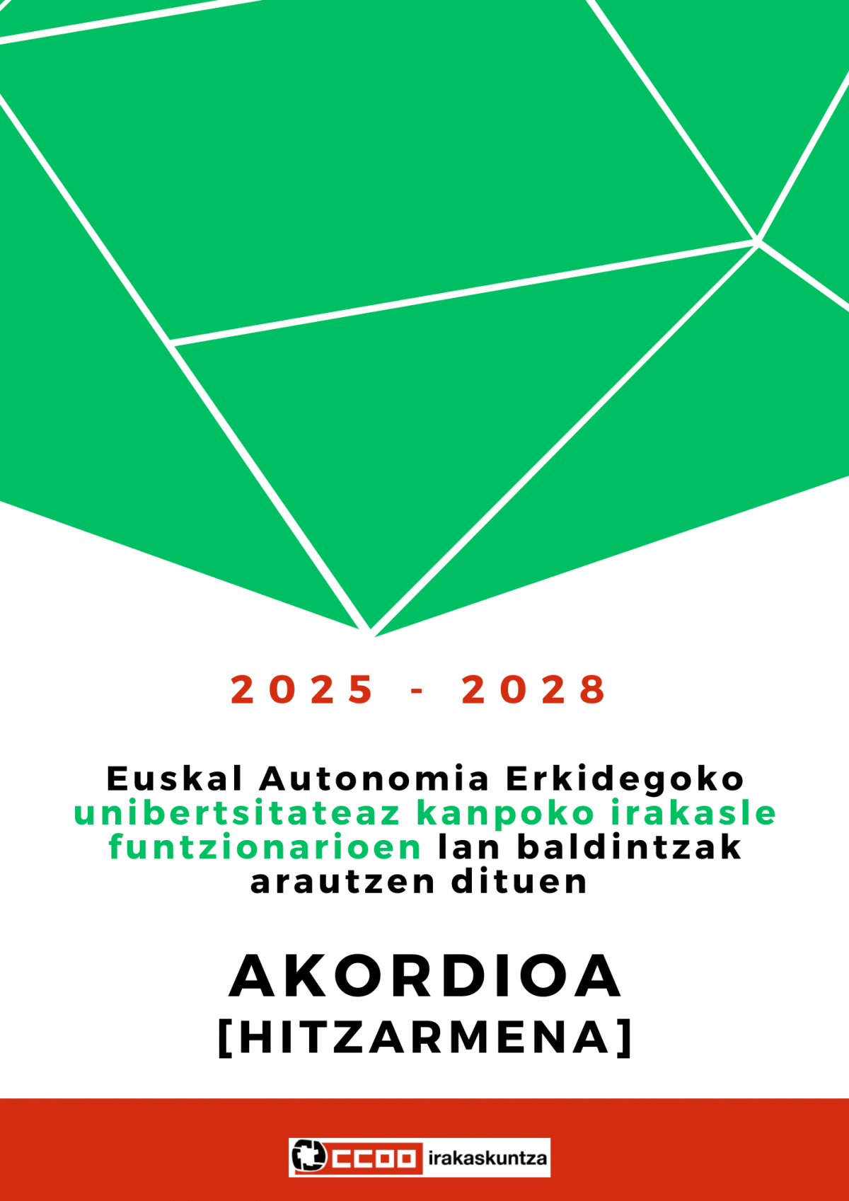 Irakasleen akordio arautzailea argitaratu da EHAAn