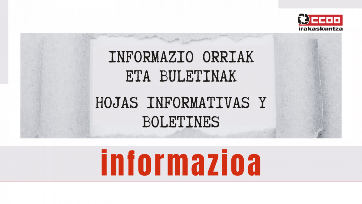 INFORMAZIO-ORRIAK ETA BULETINAK