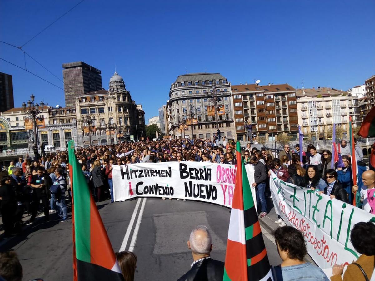 Huelga concertada 9 octubre Bilbao
